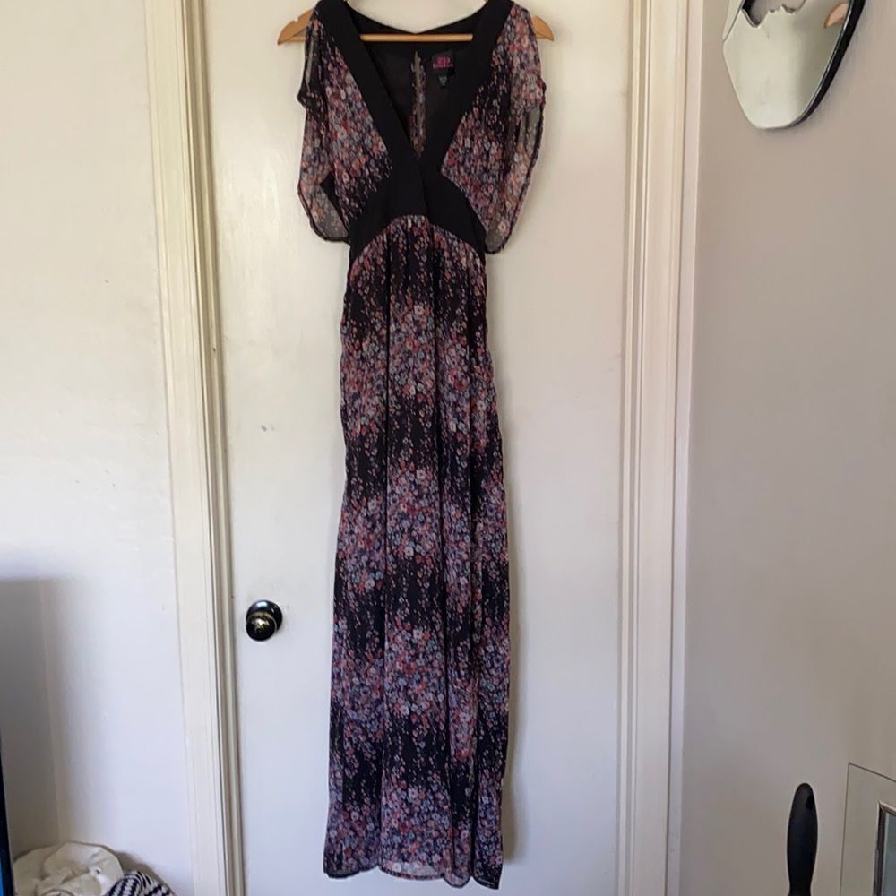 2b Bebe Floral Print Design Maxi Dress Boho Festival Feminine Event Party